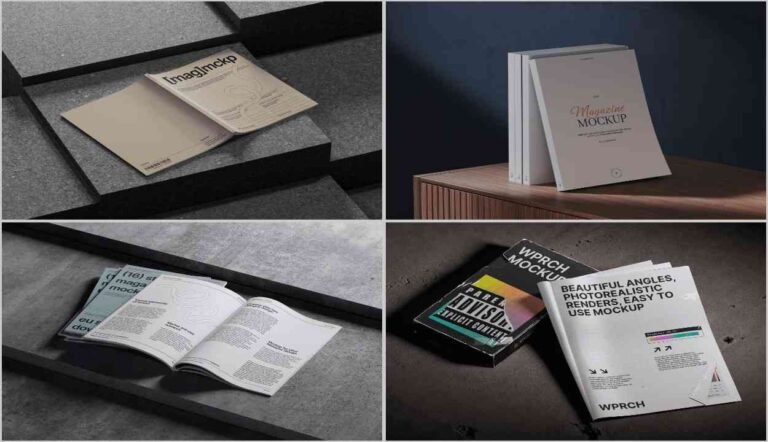 Magazine Mockups to Promote a Digital Magazine Launch on Social Media